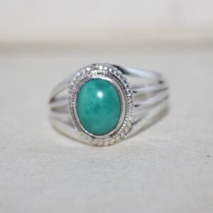 Handmade turquoise sterling silver ring